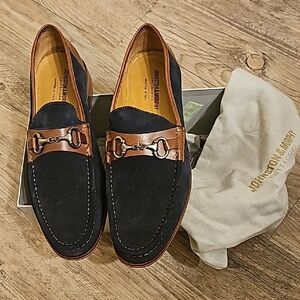 Johnston & Murphy Men's Black and Tan Loafers